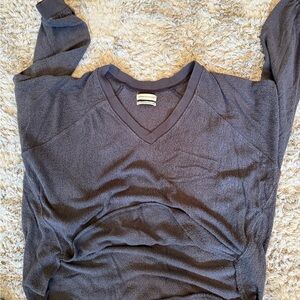 Cozy V-Neck Gray Sweater